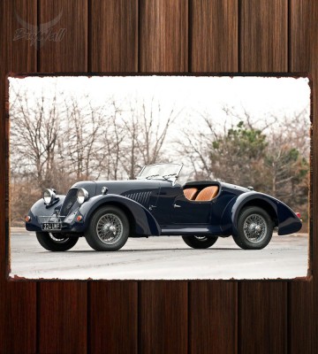 Металлическая табличка Aston Martin-Jaguar C-Type Roadster